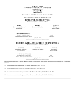 Form 8-K ECHOSTAR CORPORATION HUGHES SATELLITE