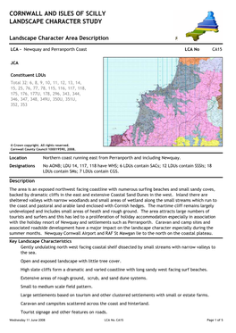 Cornwall and Isles of Scilly Landscape Character Study