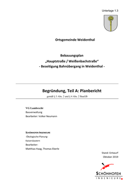 Beseitigung Bahnübergang in Weidenthal