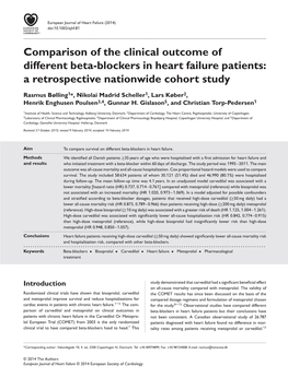 Comparison of the Clinical Outcome of Different Beta-Blockers in Heart Failure Patients: a Retrospective Nationwide Cohort Study