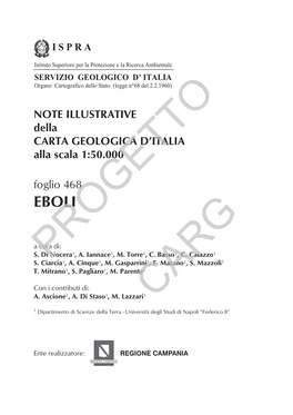 Progetto CARG Per Il Servizio Geologico D’Italia - ISPRA: F