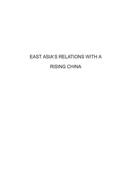 East Asia's Relations with a Rising China