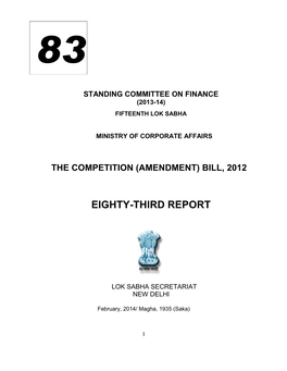 The Competition (Amendment) Bill, 2012