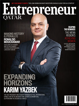 Karim Yazbek the Vice President and Country Manager of Hill International Opines That in the Medium Term, Qatar’S Economy Will Outperform the Region As a Whole