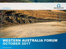 Western Australia Forum