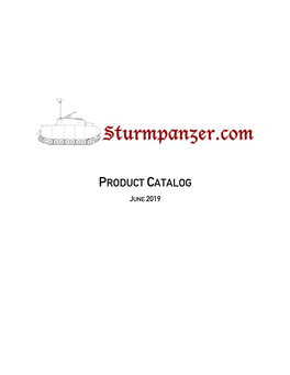 Sturmpanzer Catalog