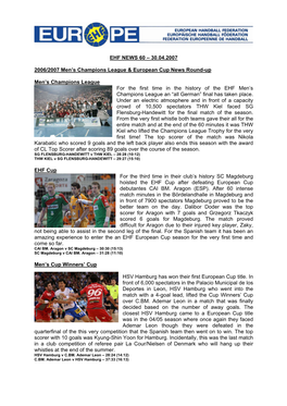 Ehf News 60 – 30.04.2007 2006