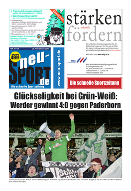 Glückseligkeit Bei Grün-Weiß: Werder Gewinnt 4:0 Gegen Paderborn