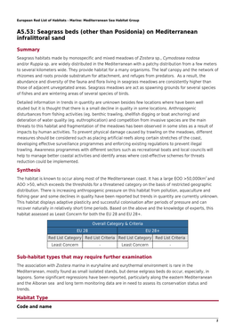 Seagrass Beds (Other Than Posidonia) on Mediterranean Infralittoral Sand