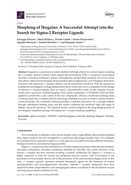 Morphing of Ibogaine: a Successful Attempt Into the Search for Sigma-2 Receptor Ligands