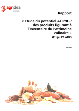 L'étude Du Potentiel AOP-IGP Des Produits