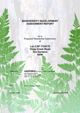 BIODIVERSITY DEVELOPMENT ASSESSMENT REPORT Lot 2 DP