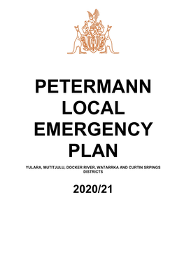 Petermann Local Emergency Plan