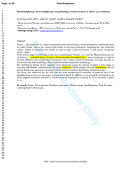 For Peer Review Only 15 Wide Formal Taxonomic Recognition (Mauyzumi and Ohba, 2004)