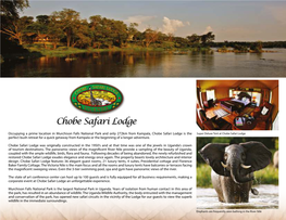Occupying a Prime Location in Murchison Falls National Park And
