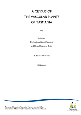 2012 Census of Tasmanian Vascular Plants