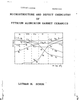 Microstructure and Defect Chemistry of Yttrium Aluminium Garnet Ceramics