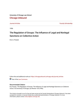 The Influence of Legal and Nonlegal Sanctions on Collective Action