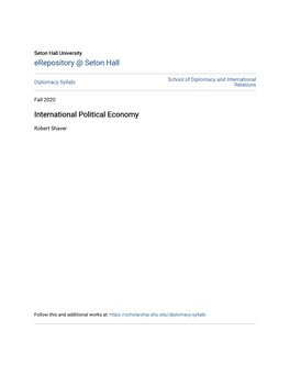 International Political Economy