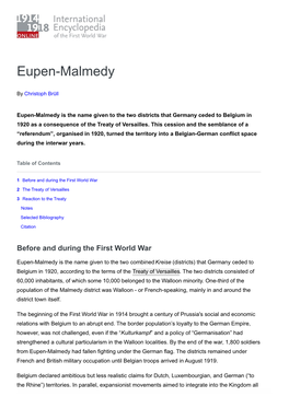 Eupen-Malmedy