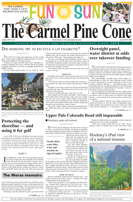 Carmel Pine Cone, April 19, 2019 (Front)