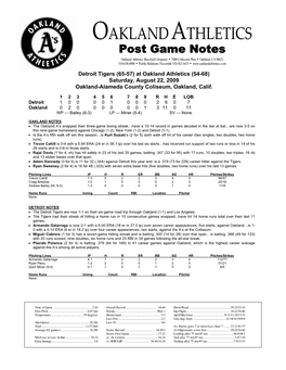 Oakland Athletics Virtual Press