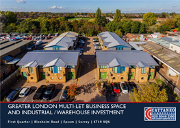 Greater London Multi-Let Business Space and Industrial / Warehouse Investment