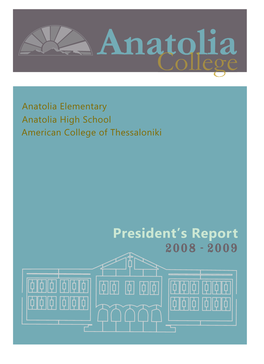 Anatolia College American College of Thessaloniki Chairman’S 03 Message