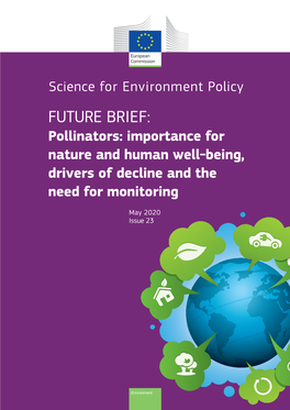 Pollinators: Importance for Nature and Human Well-Being, Drivers of Decline and the Need for Monitoring