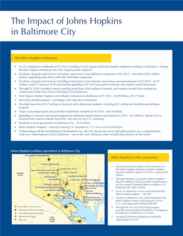 The Impact of Johns Hopkins in Baltimore City