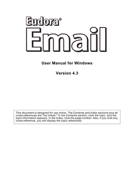 User Manual for Windows Version
