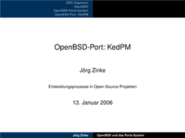 Openbsd-Port: Kedpm