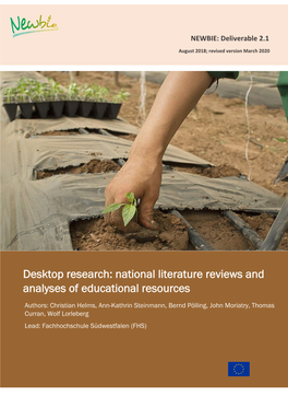 National Literature Reviews and Analyses of Educational