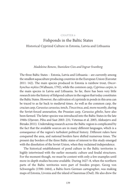 Fishponds in the Baltic States Historical Cyprinid Culture in Estonia, Latvia and Lithuania