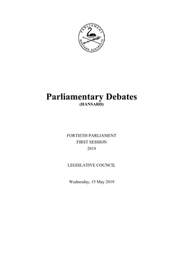 Parliamentary Debates (HANSARD)