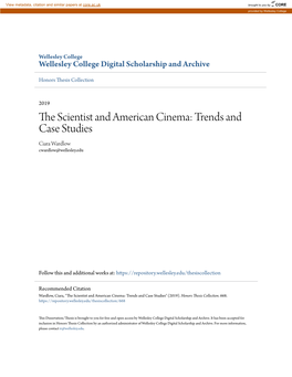 The Scientist and American Cinema: Trends and Case Studies