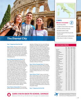 The Eternal City • Visits Shown in Italics in Itinerary