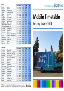 KT Timetable January