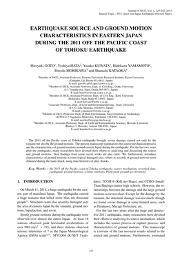 Earthquake Source and Ground Motion Characteristics in Eastern Japan During the 2011 Off the Pacific Coast of Tohoku Earthquake