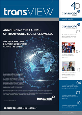 Newsletter of the Transworld Group Issue 34, May 2019