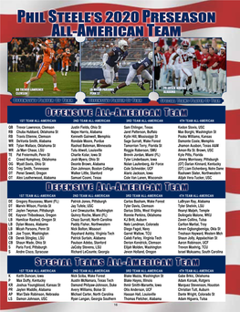 Phil Steele's 2020 Preseason All-American Team