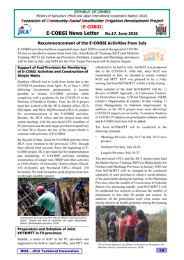 E-COBSI News Letter No.17, June 2020