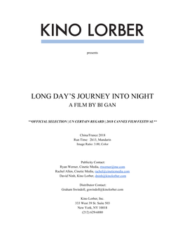 Long Day's Journey Into Night