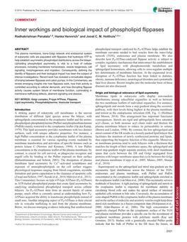 Inner Workings and Biological Impact of Phospholipid Flippases Radhakrishnan Panatala1,2, Hanka Hennrich1 and Joost C