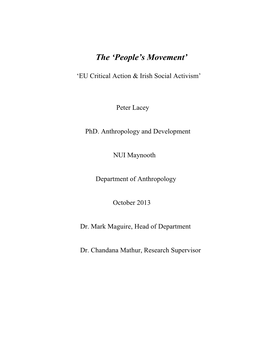 The 'People's Movement'