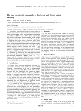 The Long Wavelength Topography of Beethoven and Tolstoj Basins, Mercury Sarah L