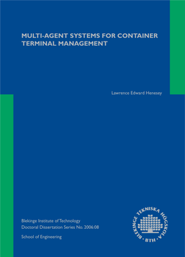 Multi-Agent Systems for Container Terminal Management