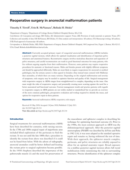 Reoperative Surgery in Anorectal Malformation Patients