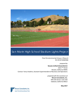 San Marin High School Stadium Lights Project