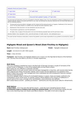 Highgate Wood and Queen's Wood